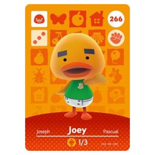 Tarjeta Amiibo Nintendo Animal Crossing Joey Serie 3