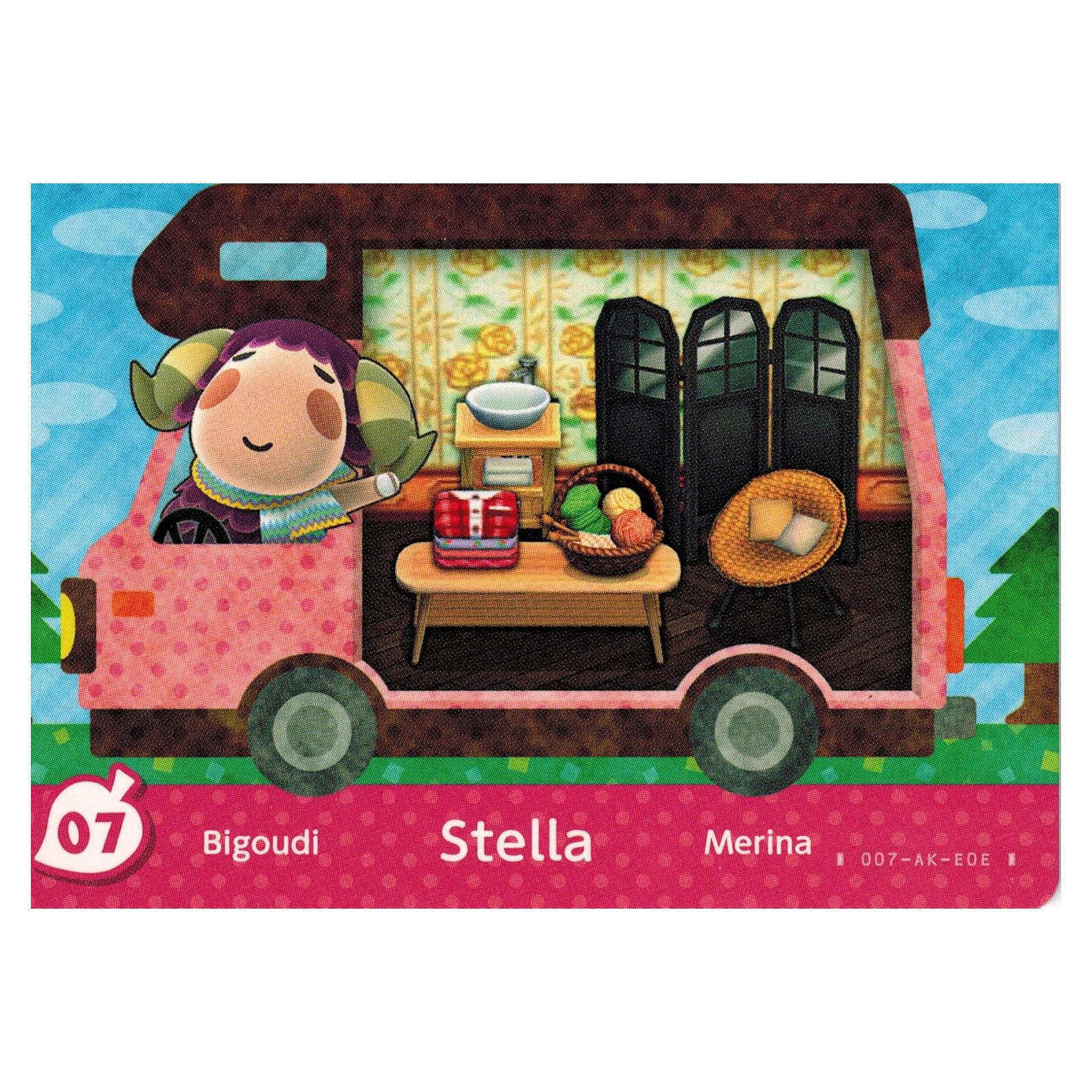 Tarjeta Amiibo Stella 07/50 Animal Crossing New Leaf USA