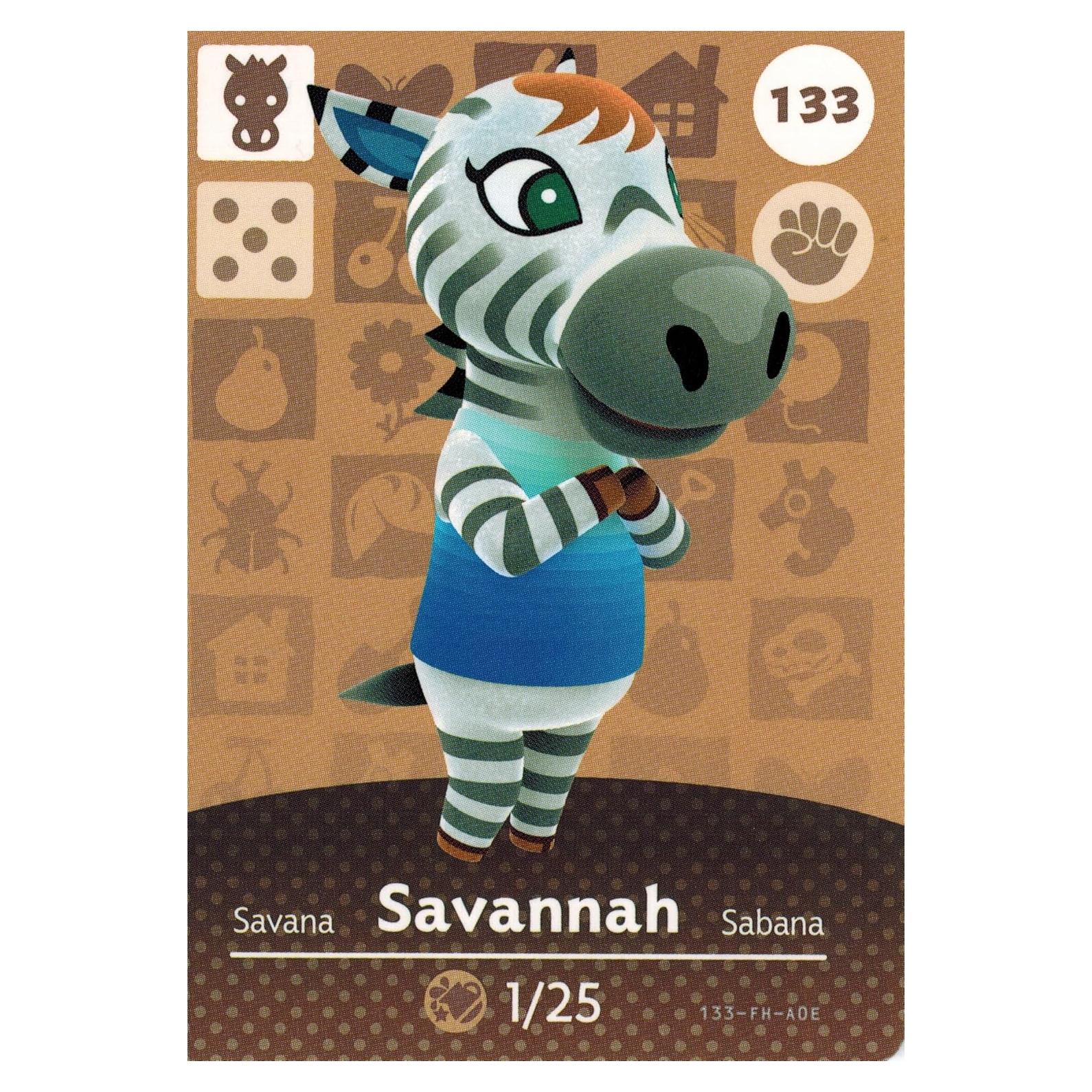 Tarjeta Amiibo Savannah 133/200 Nintendo Animal Crossing