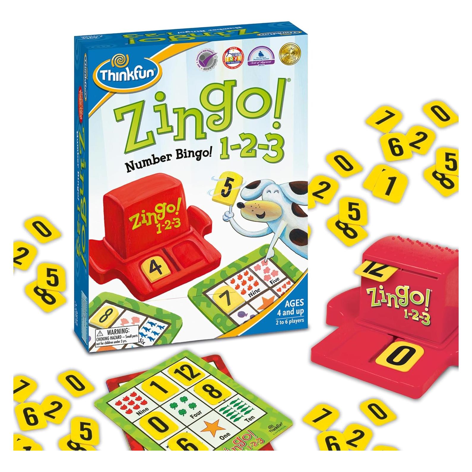 Juego de Bingo de Números ThinkFun Zingo 1-2-3 para Niños