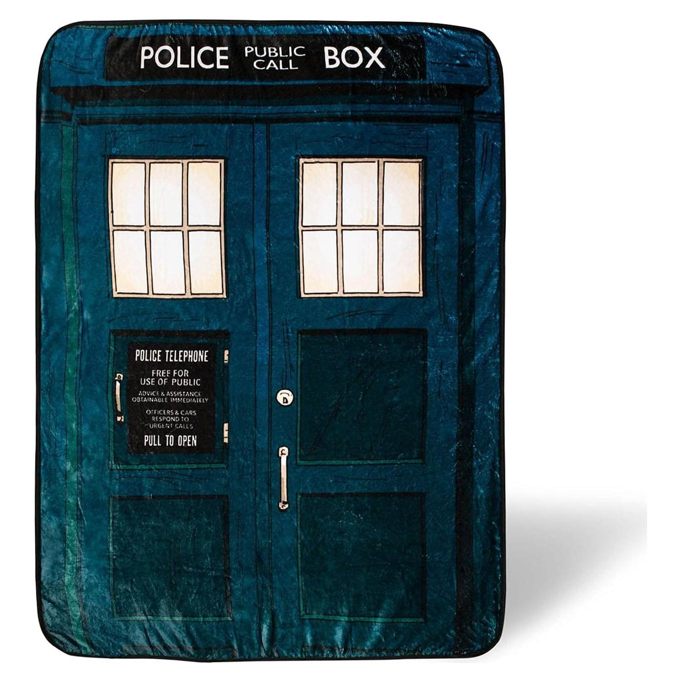 Manta de Forro Polar TARDIS Doctor Who 114x152 cm Azul