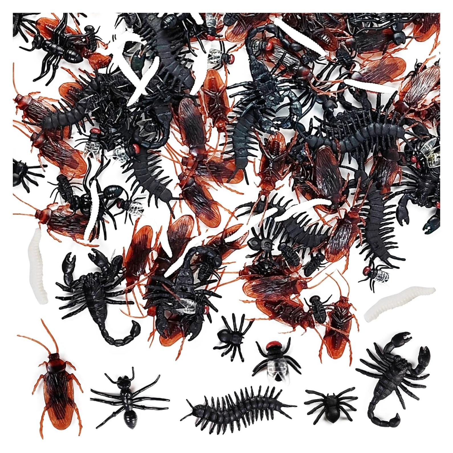 TIHOOD 155PCS Insectos Falsos Realistas para Bromas Halloween