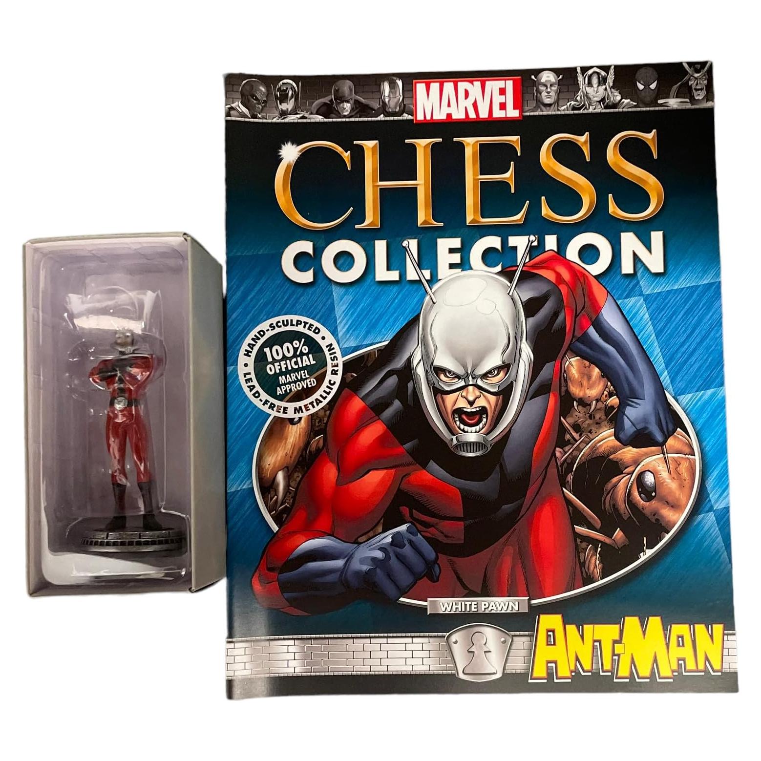 Pieza de Peón Ant-Man Eaglemoss Ajedrez Marvel 10.16 cm