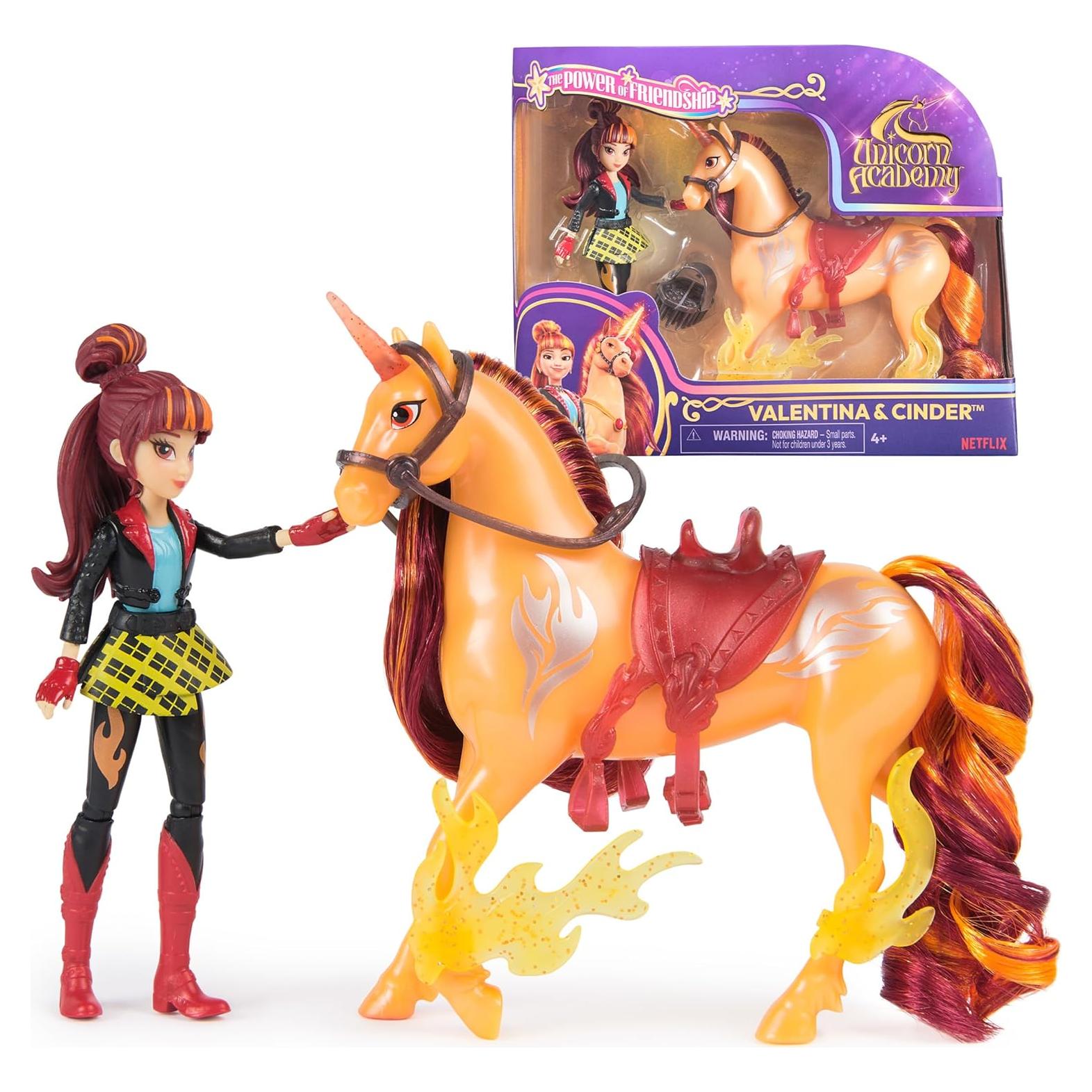 Set de Muñeca y Unicornio Valentina y Cinder - Unicorn Academy
