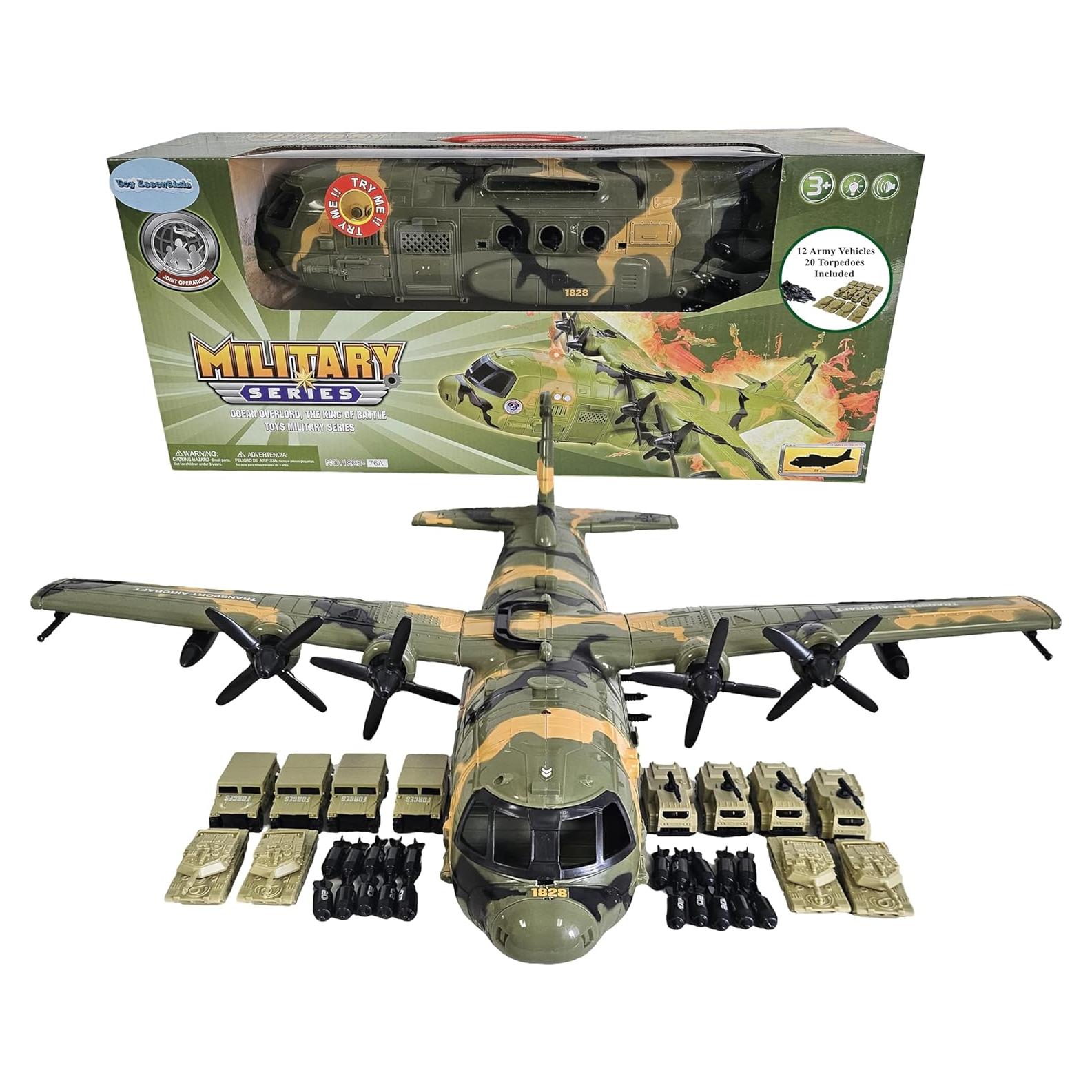 Avión de Carga Militar C130 Toy Essentials 54.6 cm con Bombas