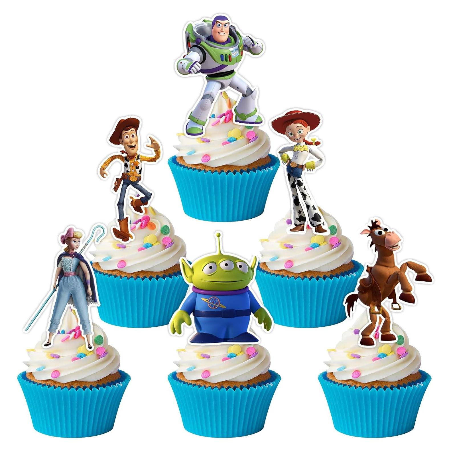 Toppers de Cupcake Inspirados en Juguetes TuoYing 24PCS