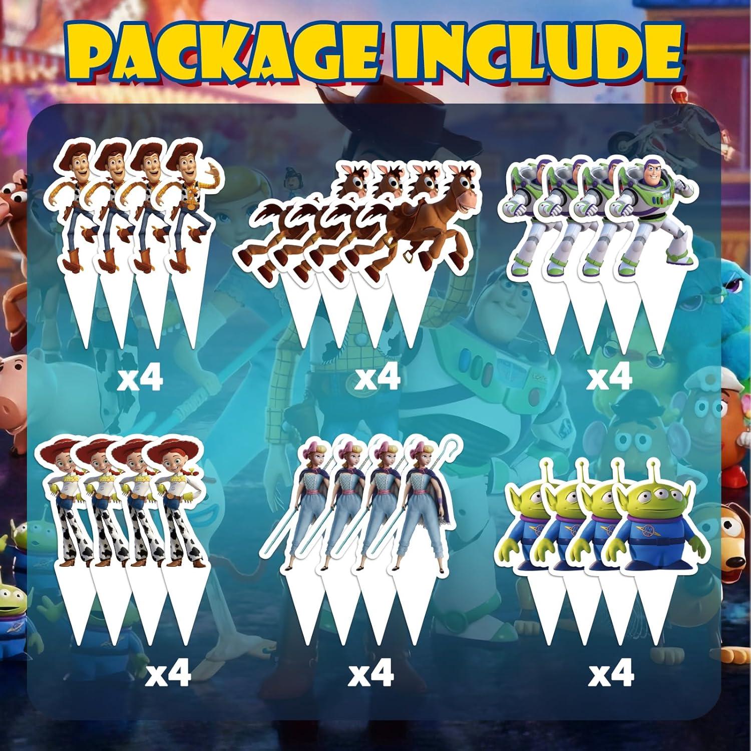 Toppers de Cupcake Inspirados en Juguetes TuoYing 24PCS