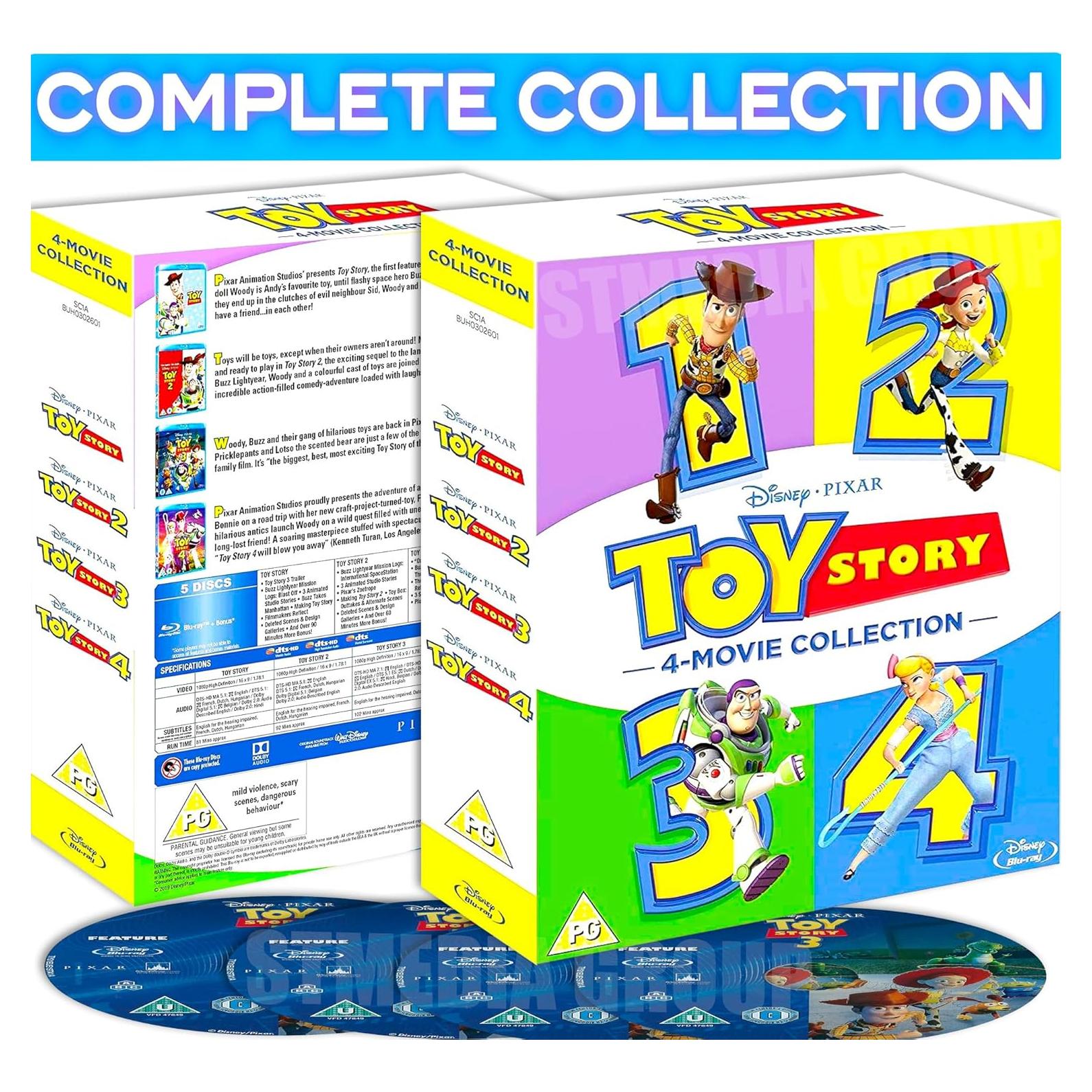Colección Blu-ray Toy Story 4 Películas - Región Libre