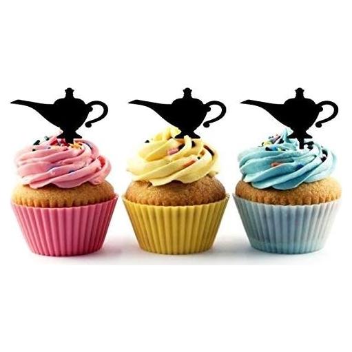 Toppers de Cupcake Genio Árabe Aladino 12 Pcs 5cm