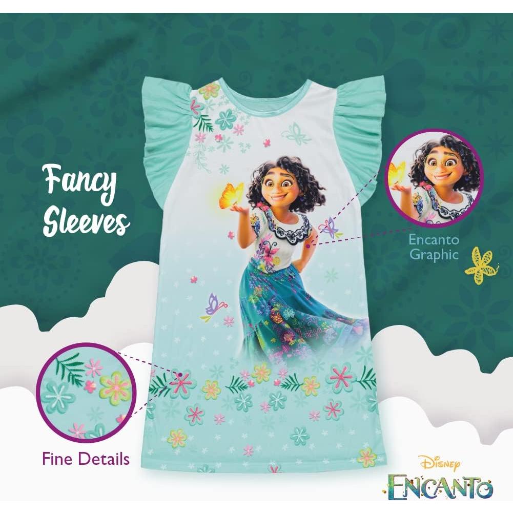 Pijamas Disney Encanto para Niñas - Vestido de Noche 4-10 Años