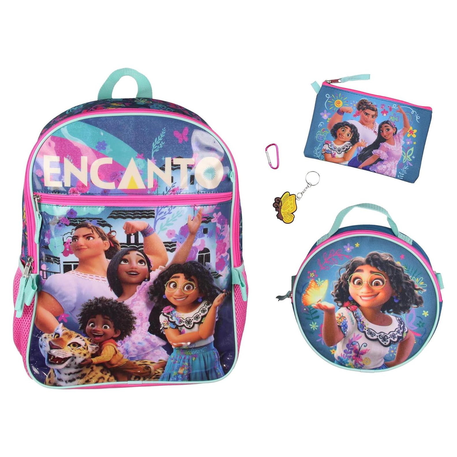 Mochila Disney Encanto Bioworld 5 Piezas con Almuerzo