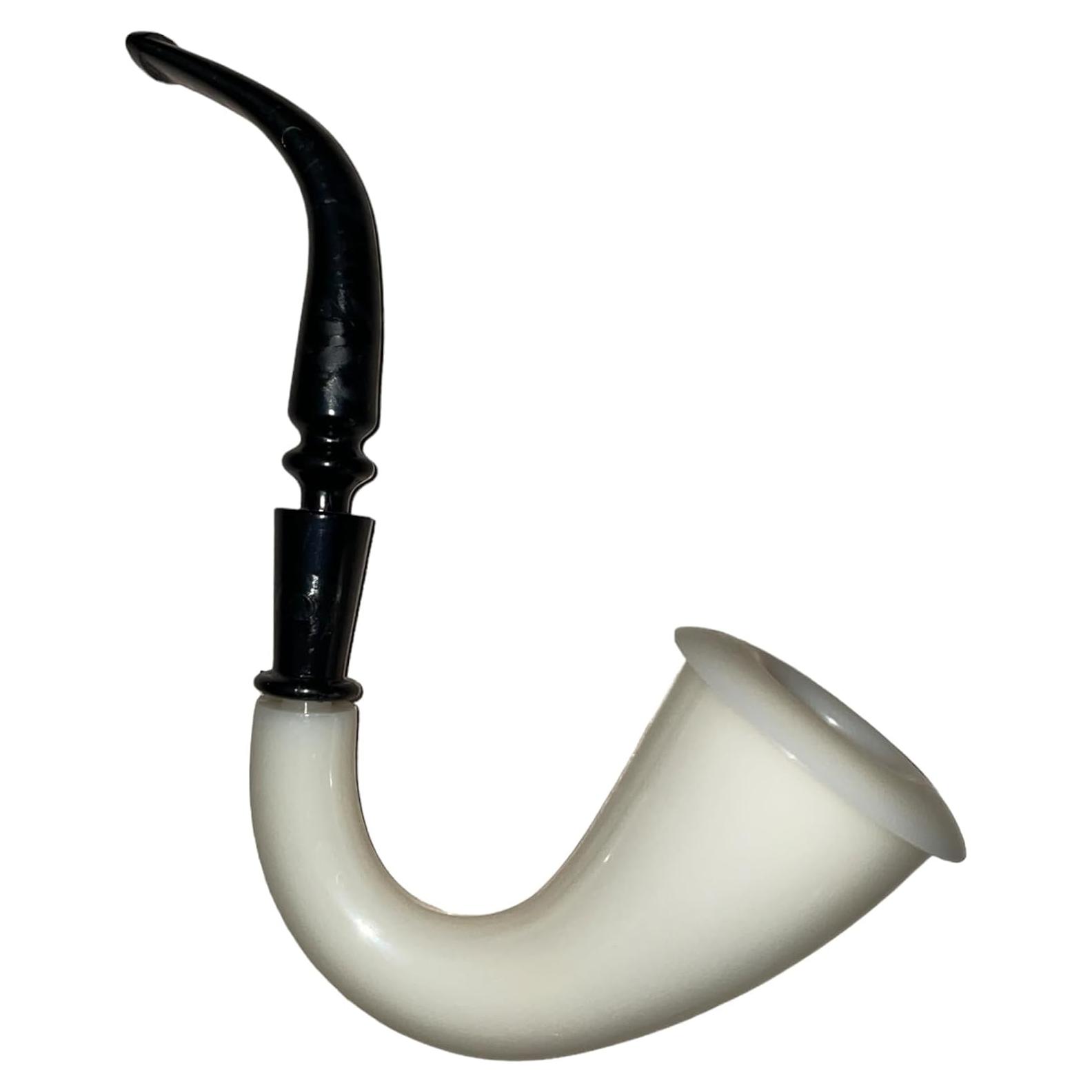Pipa de Sherlock Holmes de Plástico Marfil - Morris Costumes