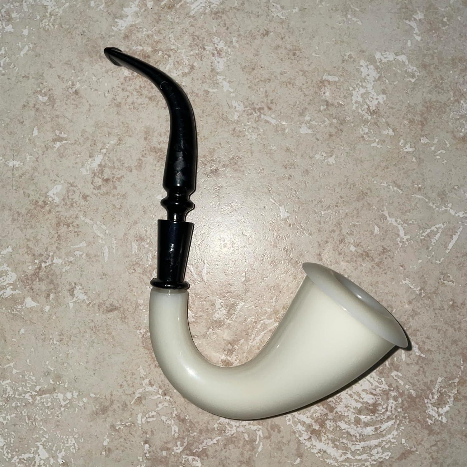 Pipa de Sherlock Holmes de Plástico Marfil - Morris Costumes