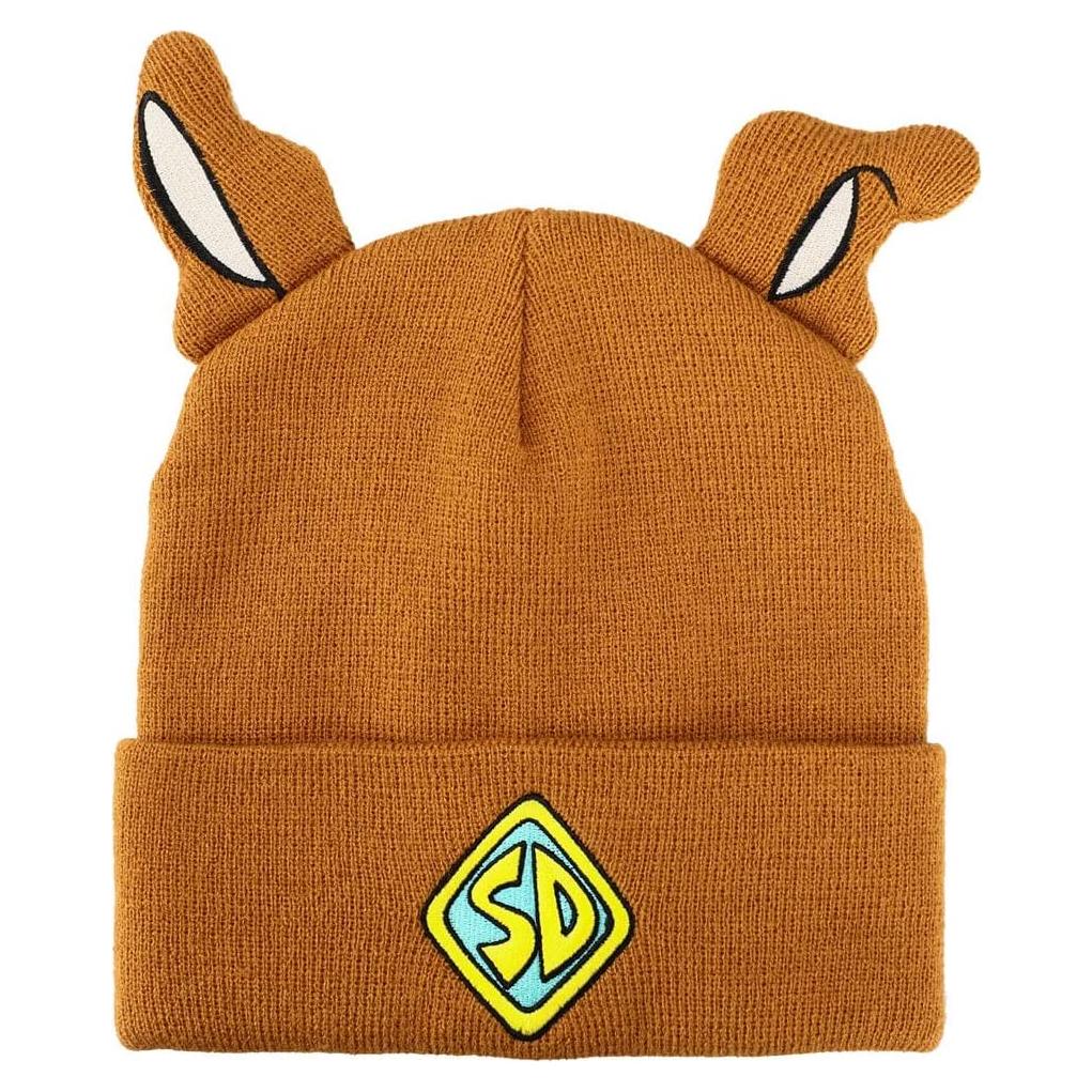 Gorro de punto marrón Scooby Doo con orejas 3D