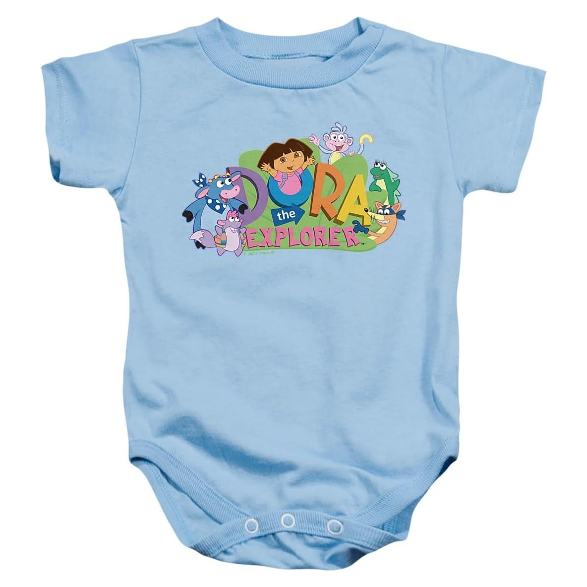 Mono Unisex Bebé Popfunk Dora La Exploradora 18 Meses Azul Claro