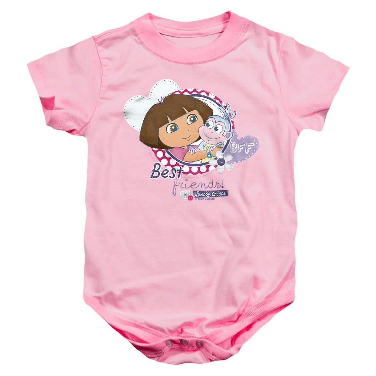 Mono Unisex Bebé Popfunk Dora La Exploradora Rosa 24 meses