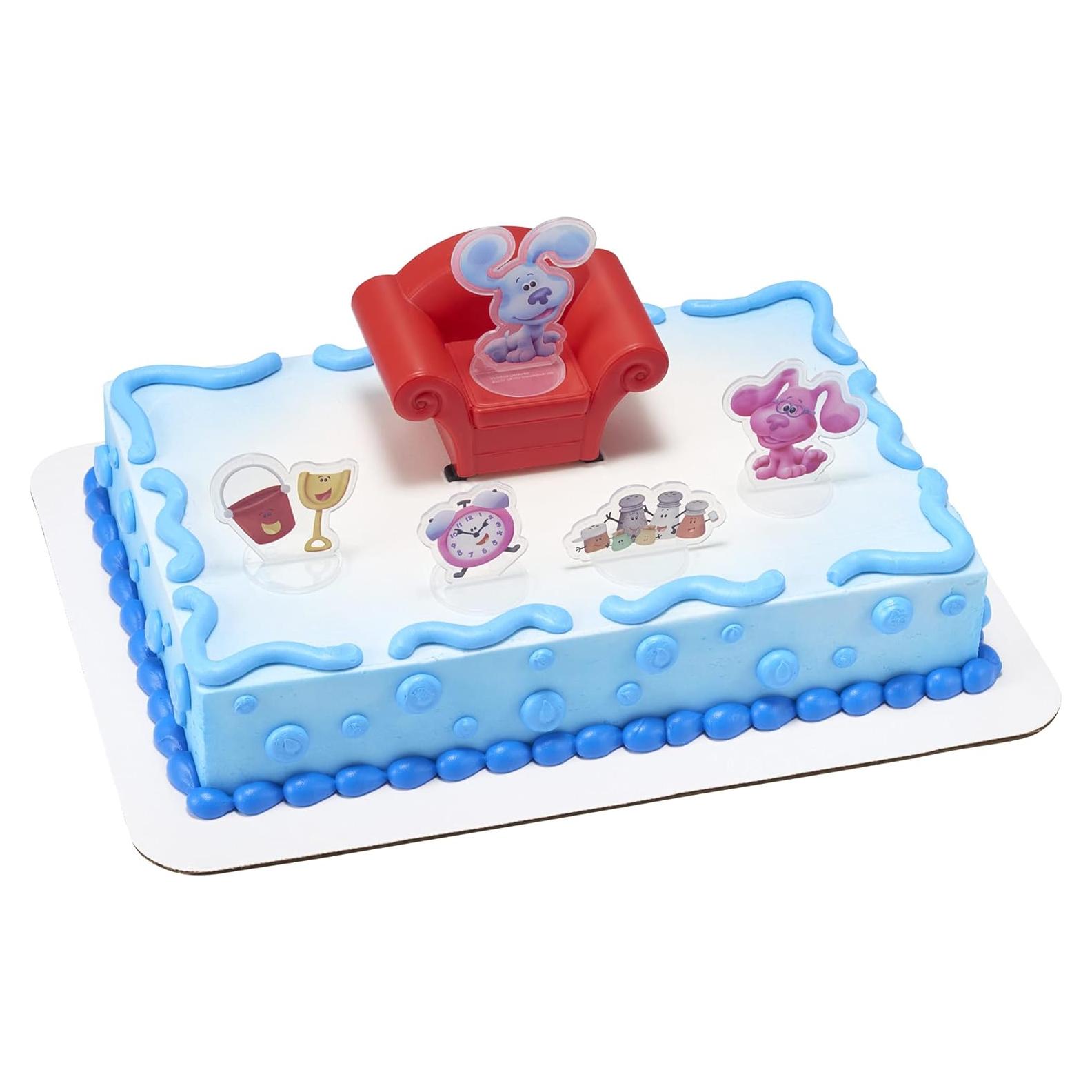 DecoSet Pistas de Blue y Tú - Adorno para Pastel 6 Piezas