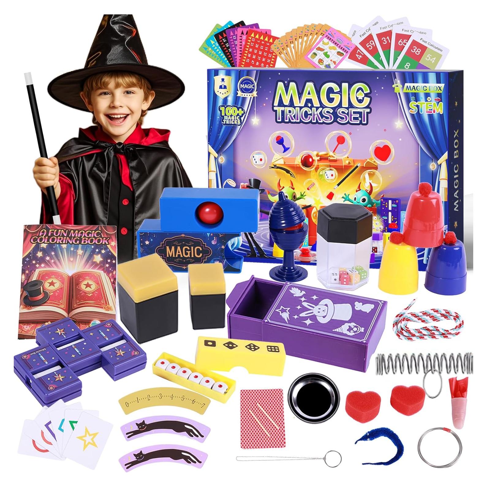 Set de magia para niños Luluckck - 100+ trucos y disfraz