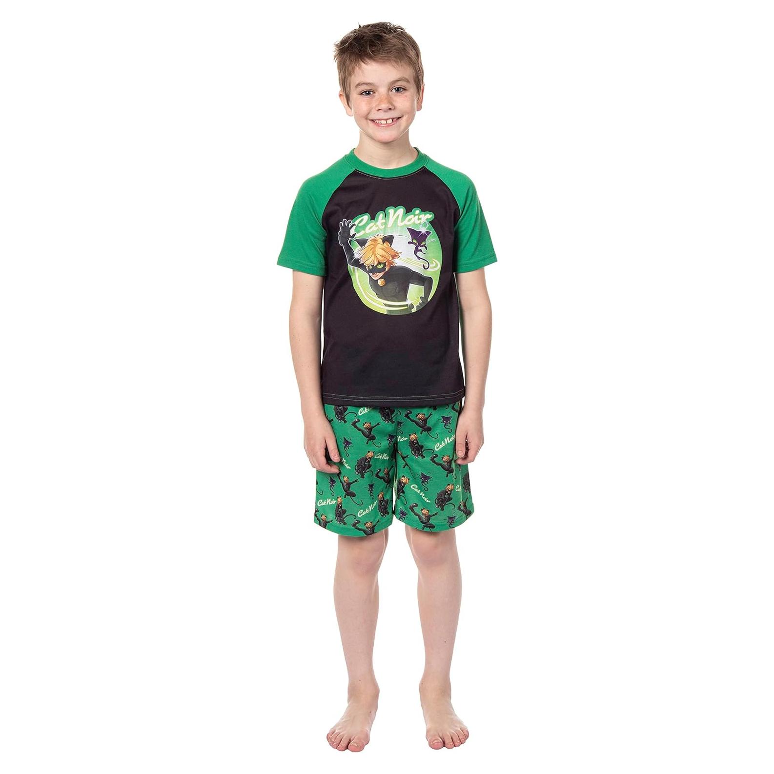 Conjunto de Pijama Corto Niños Intimo Cat Noir 100% Poliéster