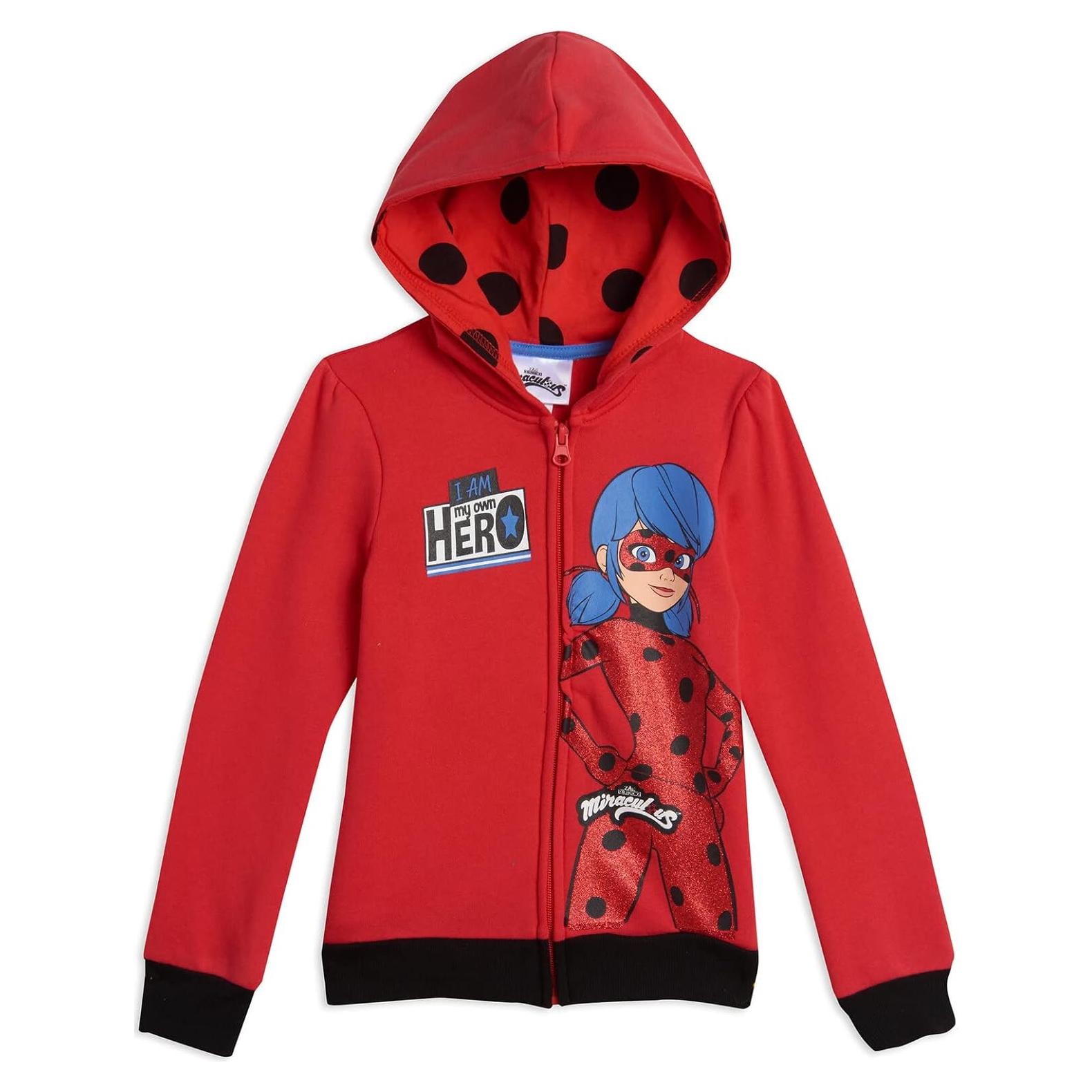 Sudadera con Capucha Miraculous Ladybug Niñas 5 Años Roja
