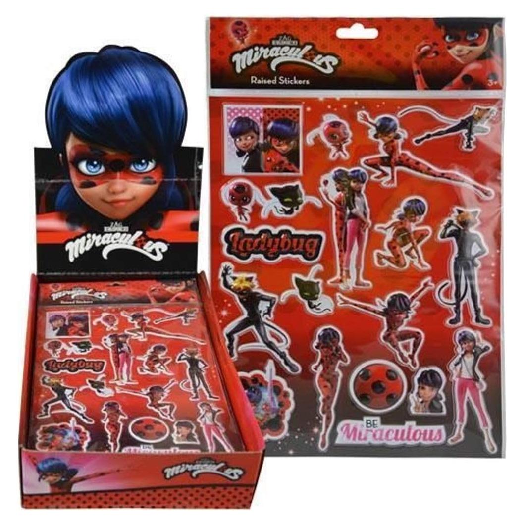Stickers Elevados Miraculous Ladybug UPD - Hoja Multi