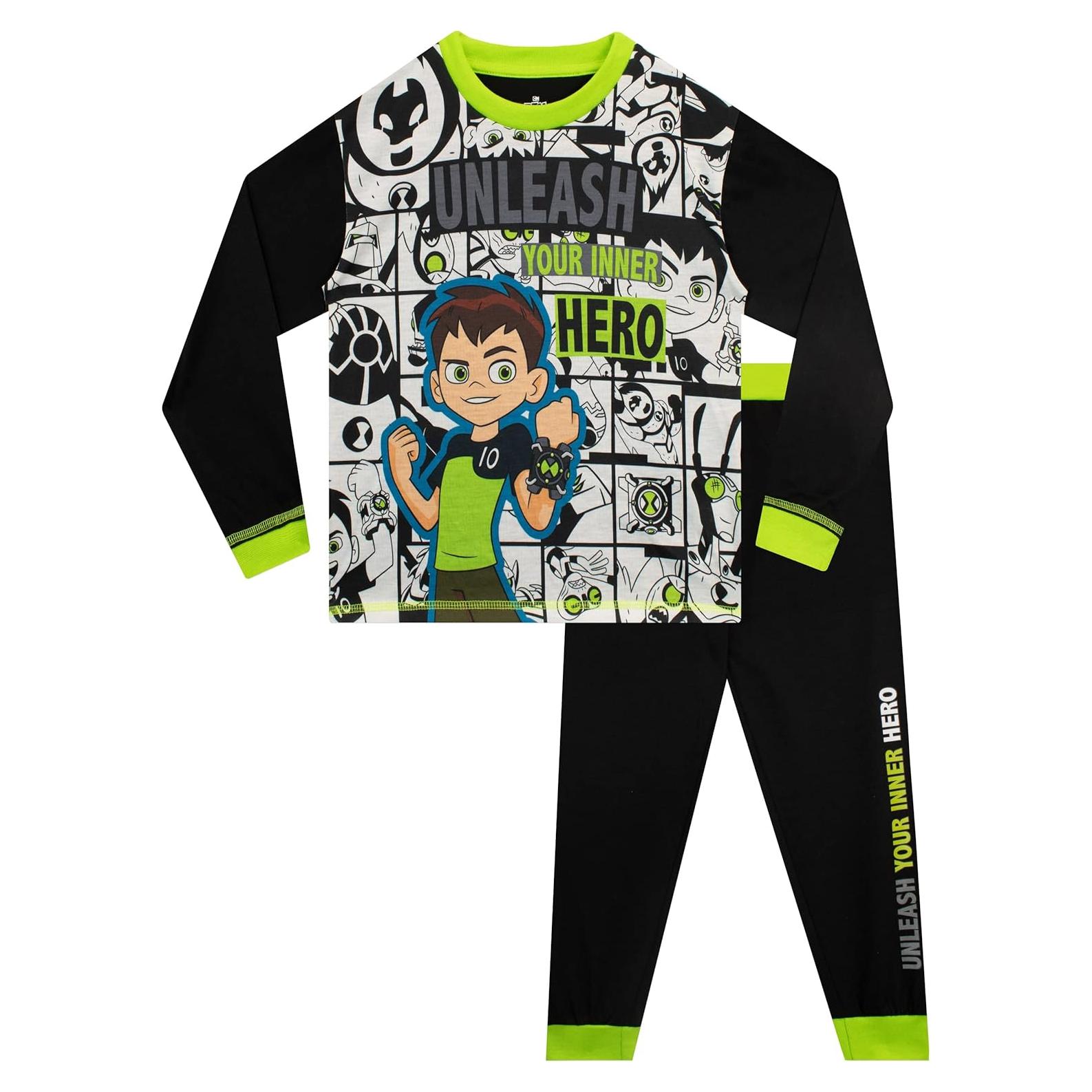 Pijamas Ben 10 para Niños - Multicolor, Talla 10