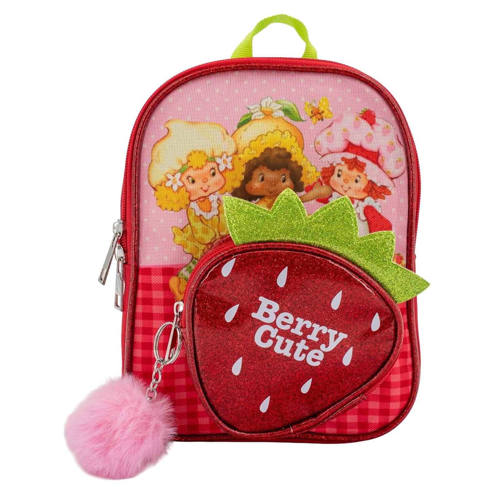 Mochila Mini Fresa PU Brillante 22.86x17.78x7.62 cm