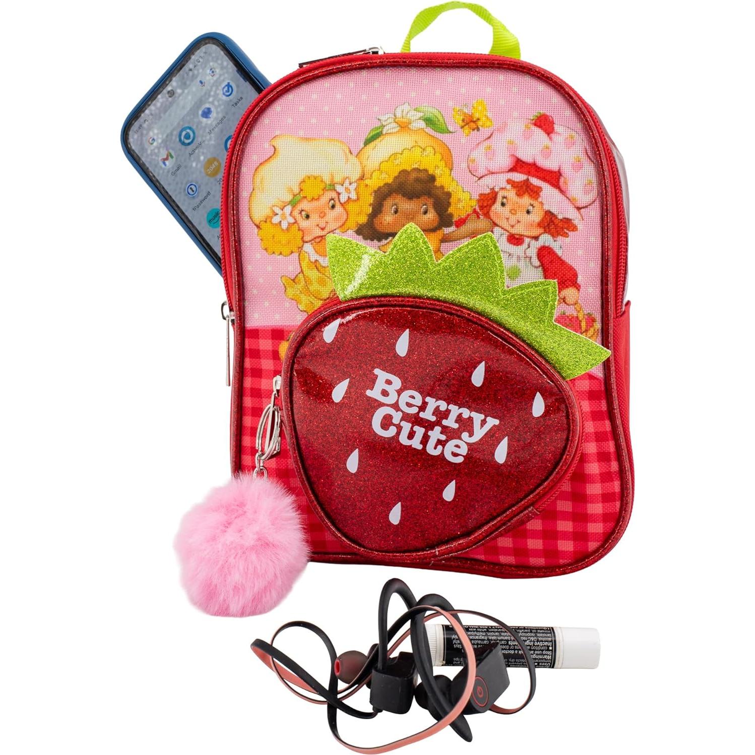 Mochila Mini Fresa PU Brillante 22.86x17.78x7.62 cm