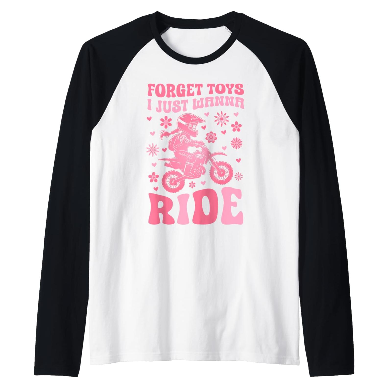 Camiseta Raglan para Niños Motocicleta de Tierra Groovy