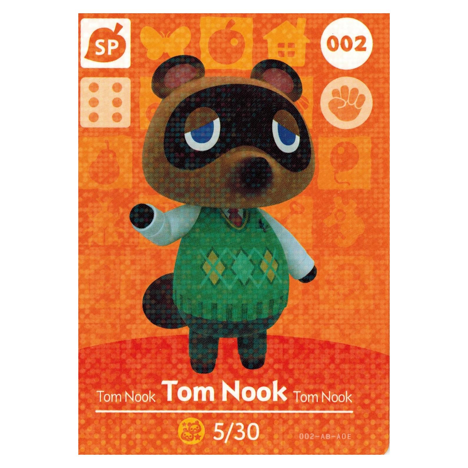 Amiibo Tom Nook 002/100 Nintendo Animal Crossing 9.4x7.9cm