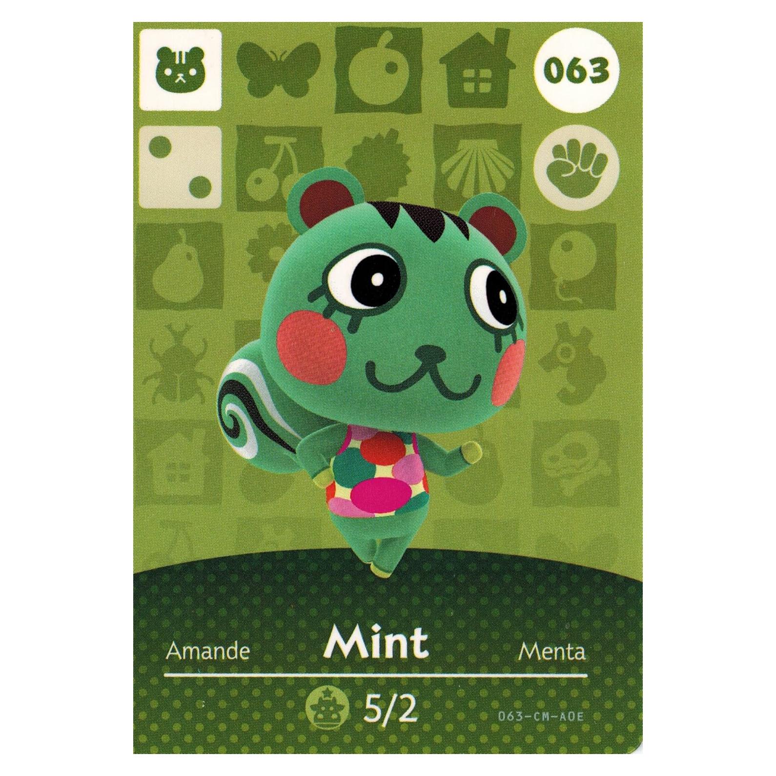 Tarjeta Amiibo Nintendo Animal Crossing Happy Home Designer 063/100