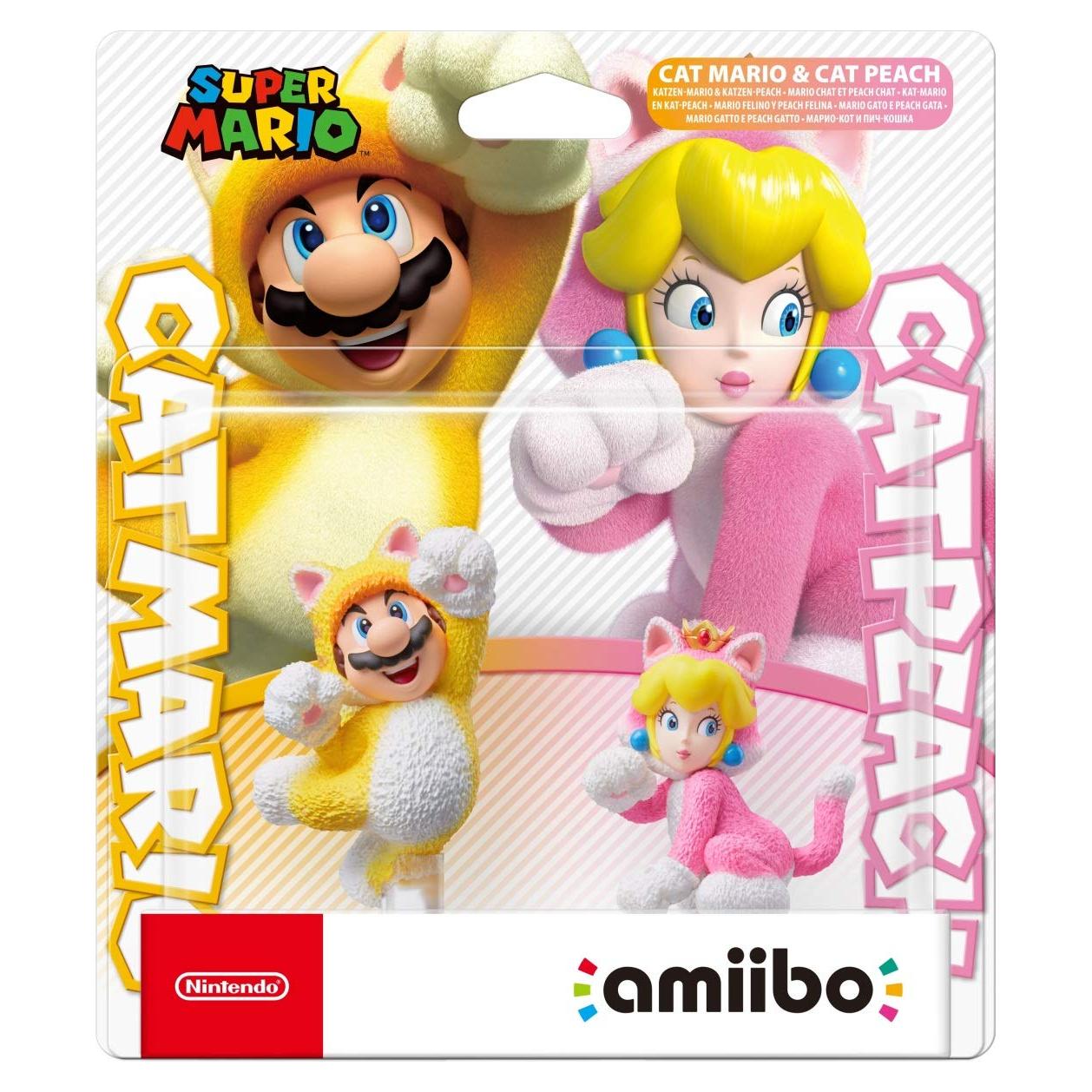Amiibo Gato Mario y Gato Peach Nintendo - Set 2 Piezas