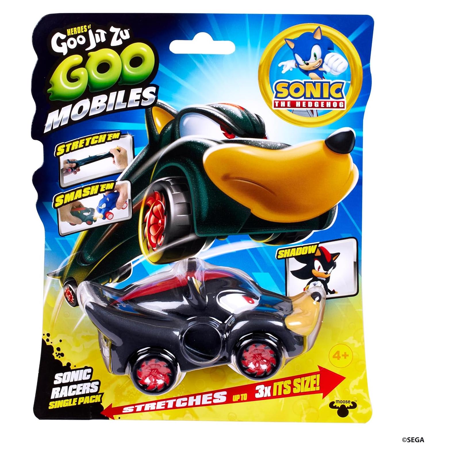 Coche de Carreras Estirable Sonic Racer Shadow - Goo Jit Zu