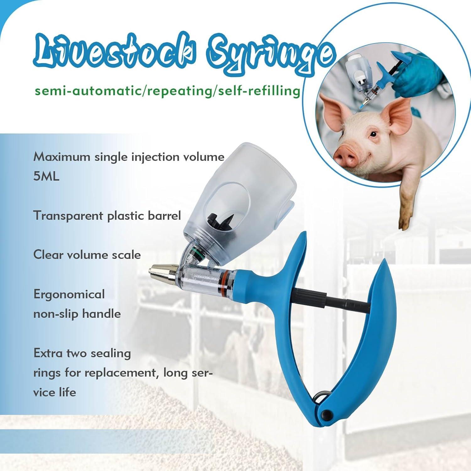 Jeringa Automática 5ml Ranch Choice para Ganado y Aves