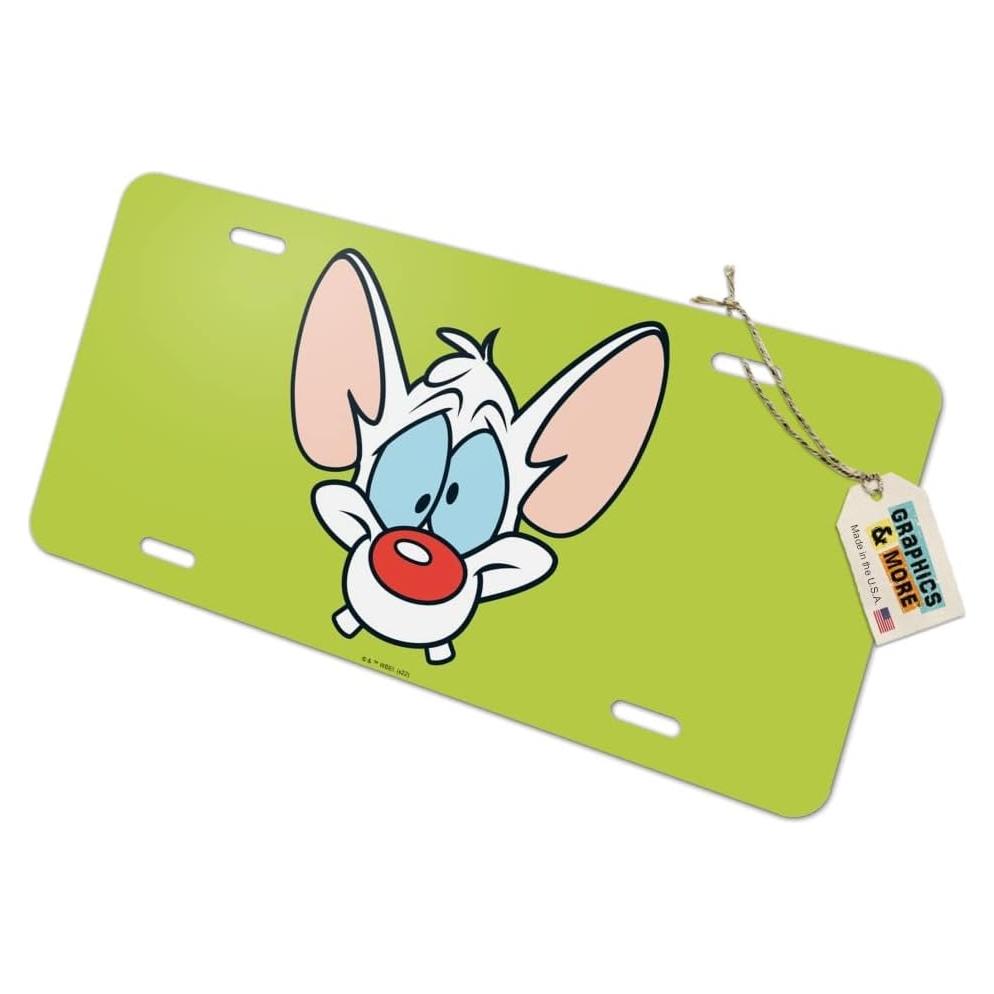 Placa de Licencia de Metal Pinky y el Cerebro - 15.2x30.5cm