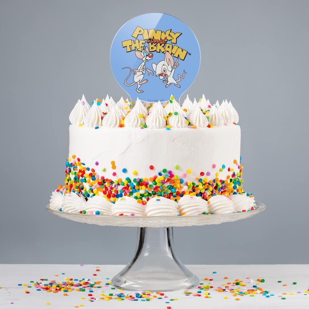 Topper de Pastel Acrílico Pinky y el Cerebro 18.42 cm