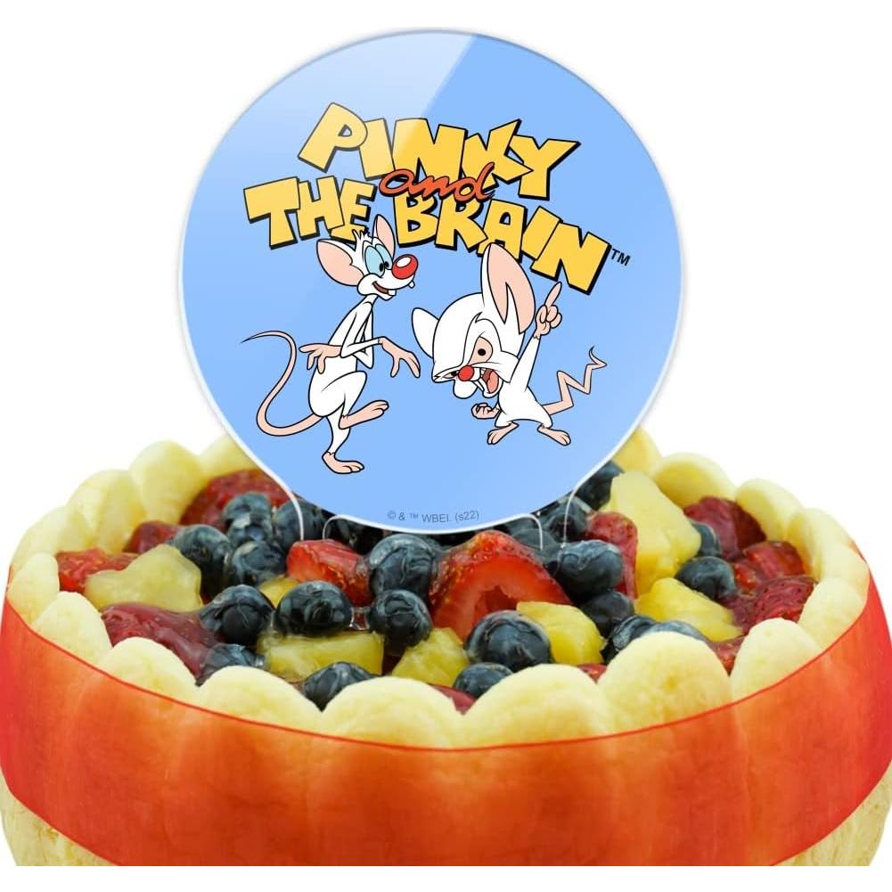 Topper de Pastel Acrílico Pinky y el Cerebro 18.42 cm