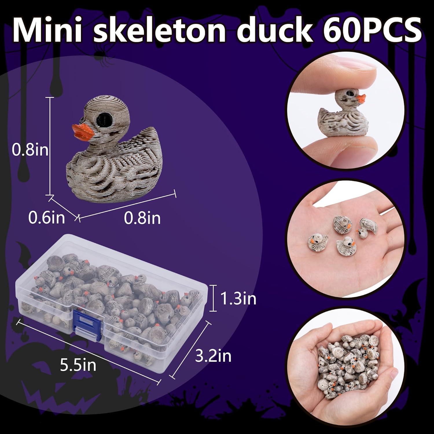 60 Piezas Decoraciones de Esqueletos de Patos Halloween Watayo