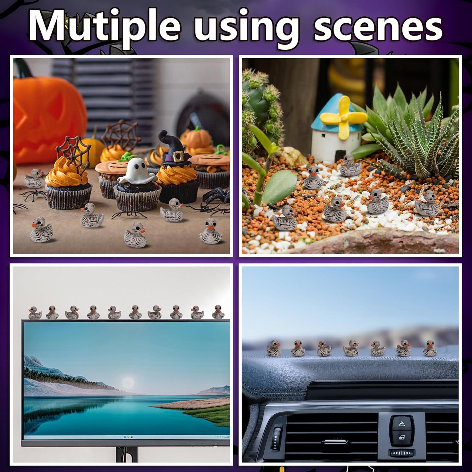 60 Piezas Decoraciones de Esqueletos de Patos Halloween Watayo