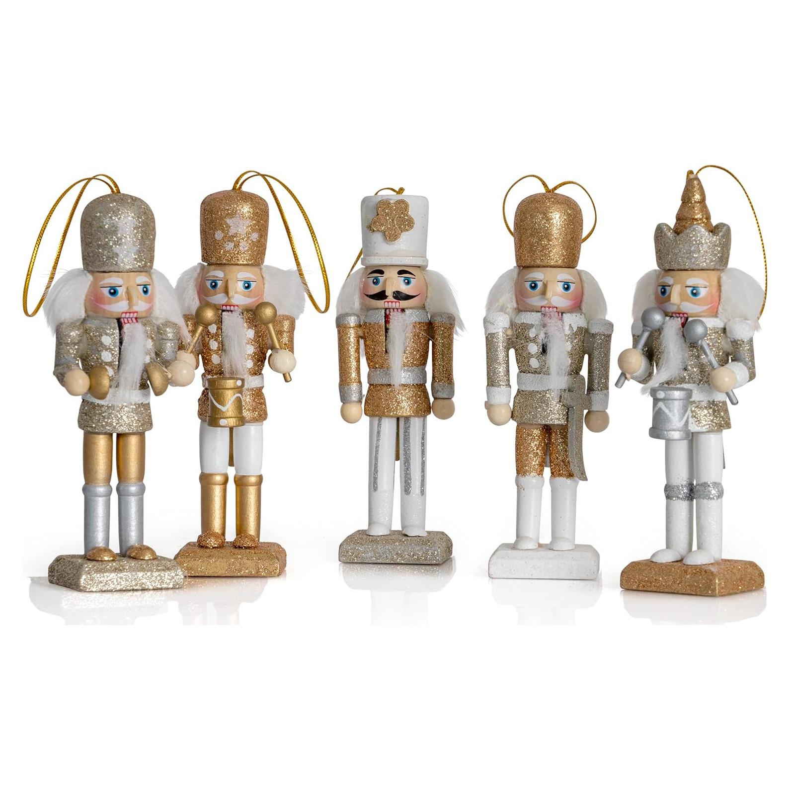 Adorno Colgante Cascanueces Ornativity Set 5 Piezas 12.7 cm