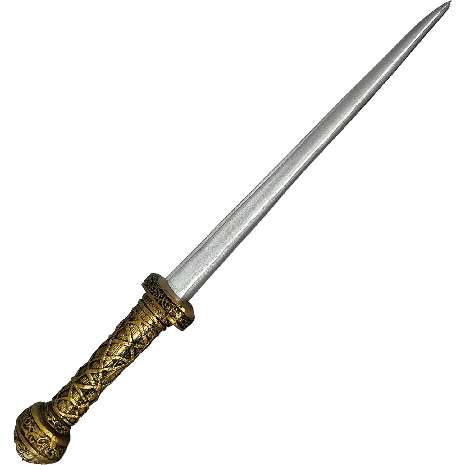 Espada Media Vikinga PU Dorada 34.29 cm para Disfraz LARP