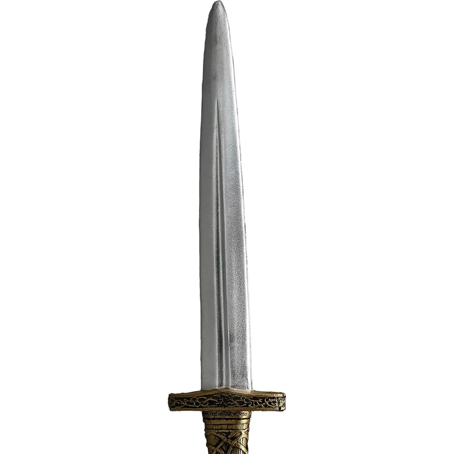Espada Media Vikinga PU Dorada 34.29 cm para Disfraz LARP