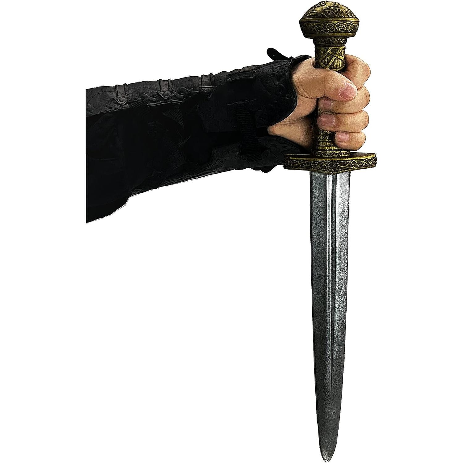 Espada Media Vikinga PU Dorada 34.29 cm para Disfraz LARP