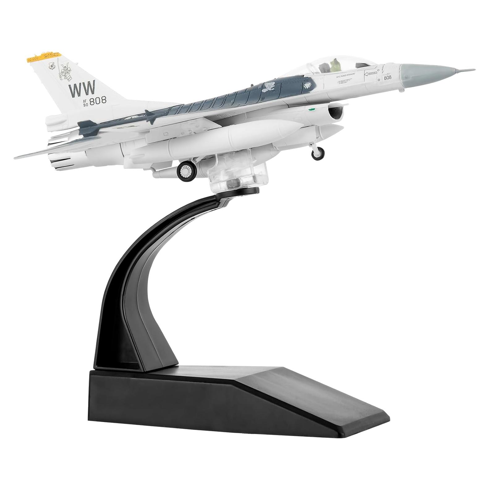 Modelo de Avión Militar HANGHANG F16-C 1/100 Aleación 15cm