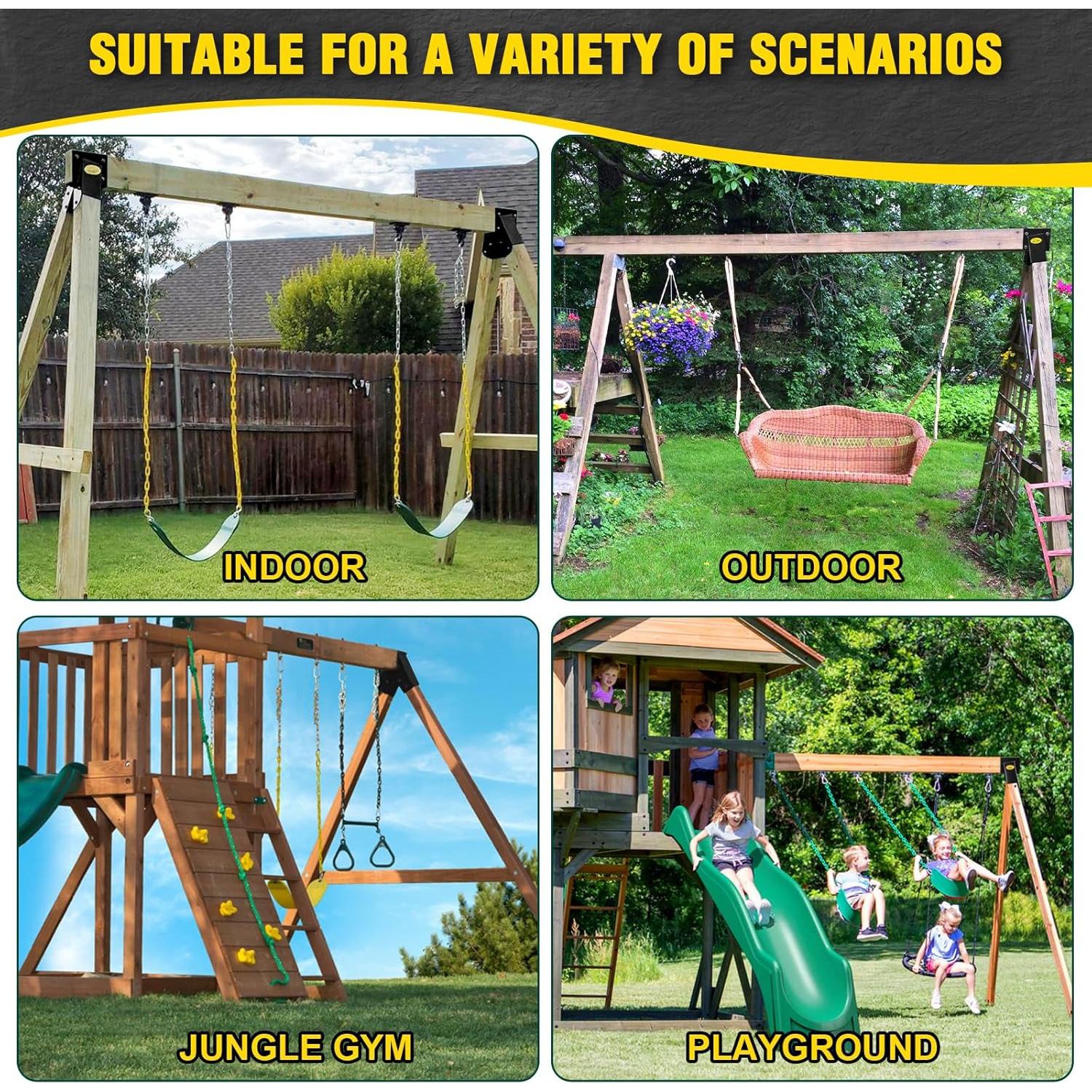 Soporte para Columpio A-Frame BETOOLL Negro - 1 Pcs, Resistente