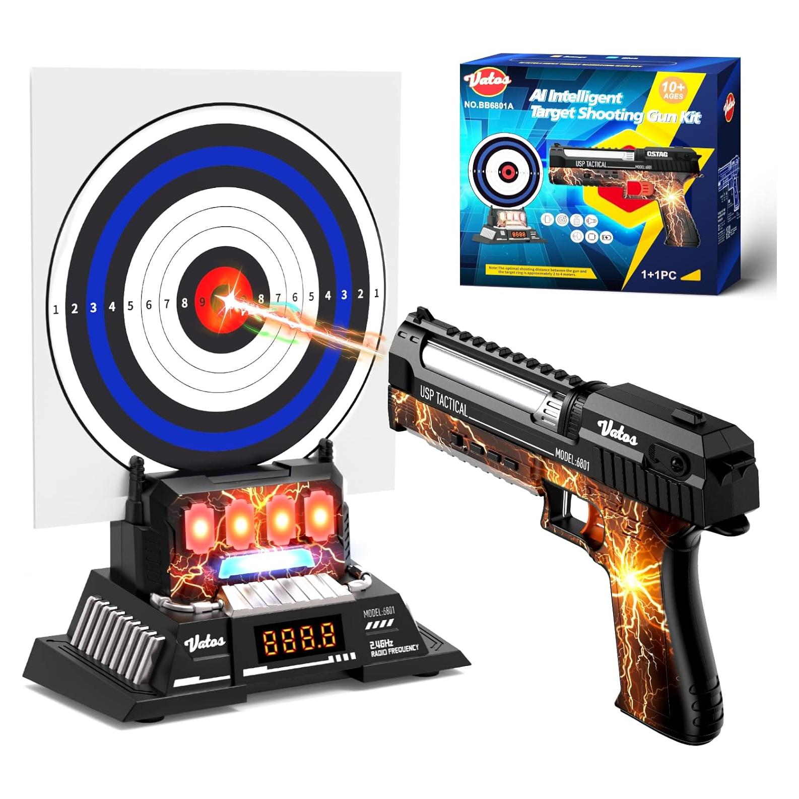 Juego de Tiro Electrónico VATOS con Base Inteligente y Pistola