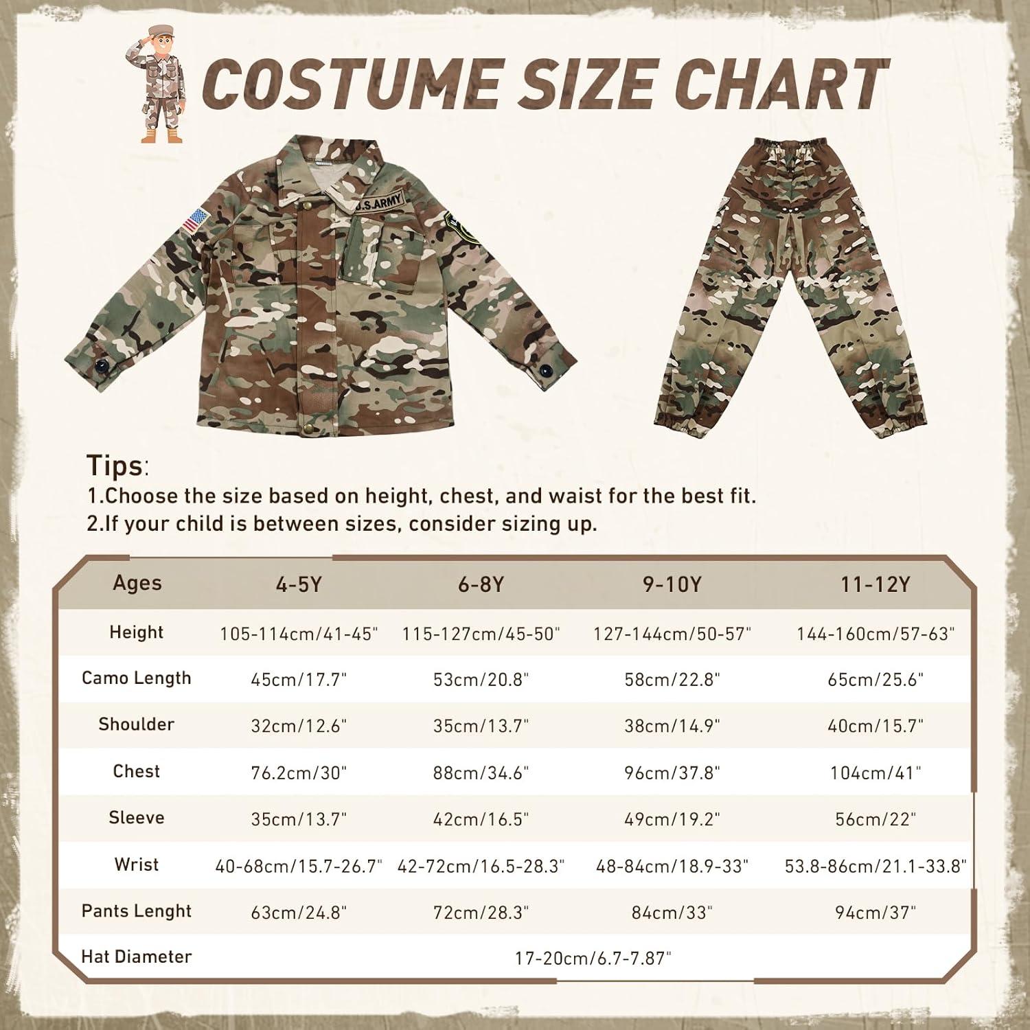 Disfraz de Ejercito Infantil Thesixowls - Soldado Militar Completo