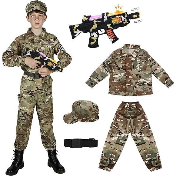 Disfraz de Ejercito Infantil Thesixowls - Soldado Militar Completo