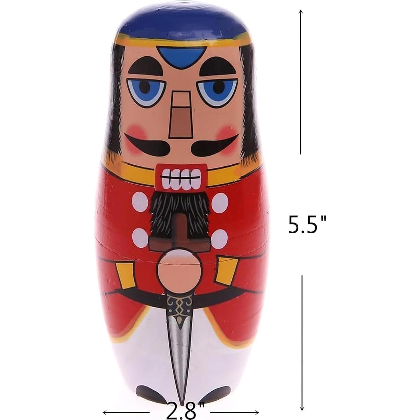 Muñecas Matryoshka Cascanueces AMOR PRESENT 5 Piezas Madera