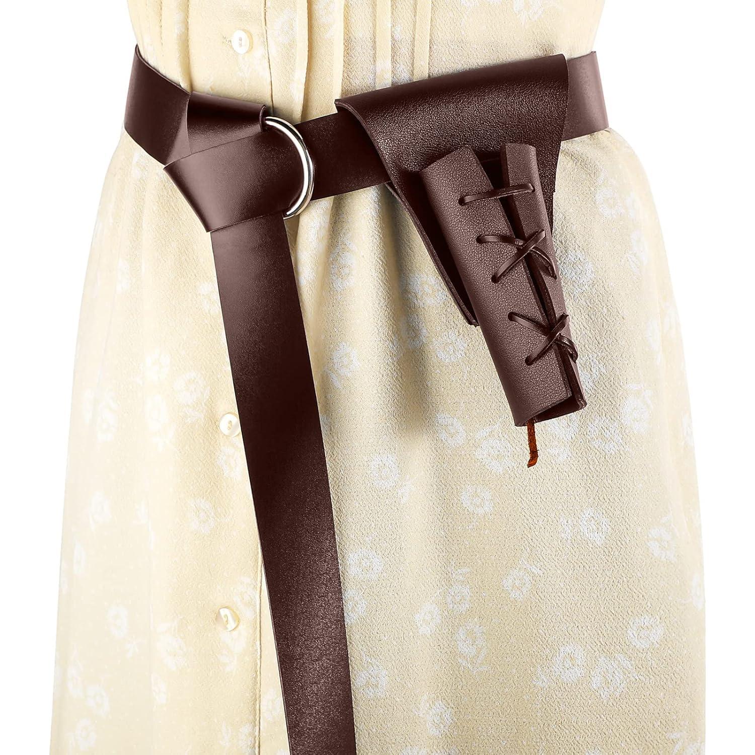 Funda de espada y cinturón de cuero medieval para cosplay